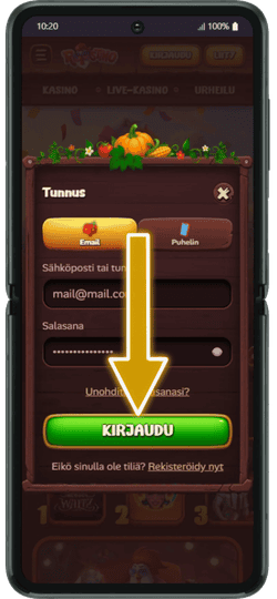 Vahvista kirjautuminen